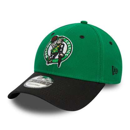 New Era 9FORTY Boston Celtics Baseball Cap - NBA Side Patch - Grün-Schwarz