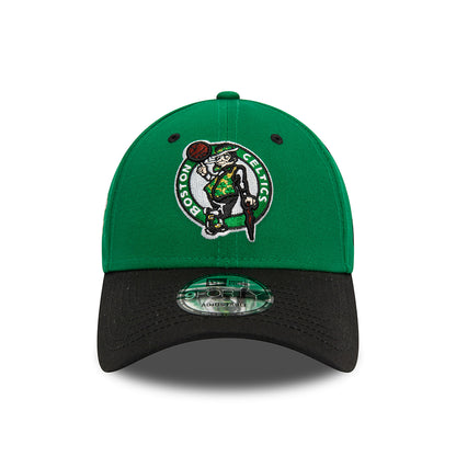 New Era 9FORTY Boston Celtics Baseball Cap - NBA Side Patch - Grün-Schwarz