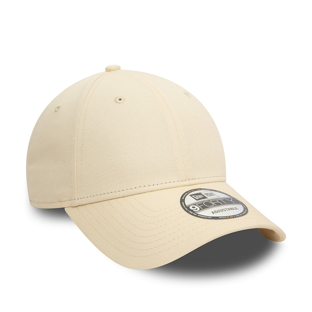 New Era 9FORTY Blank Baseball Cap aus Baumwolle - NE Essential - Creme