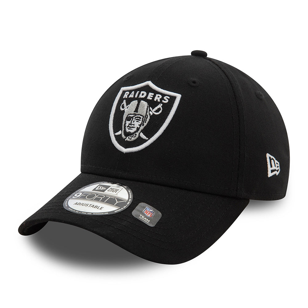 New Era 9FORTY Las Vegas Raiders Baseball Cap - NFL Side Patch - Schwarz