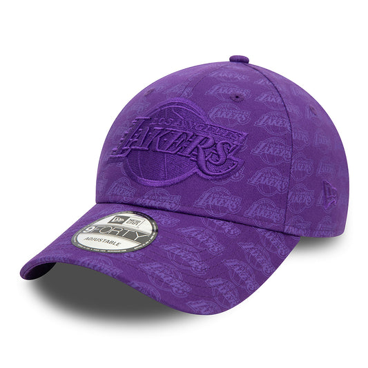 New Era 9FORTY L.A. Lakers Baseball Cap - NBA Monogram - Lila