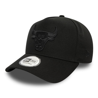 New Era A-Frame Chicago Bulls Snapback Cap - NBA Monochrome - Schwarz auf Schwarz