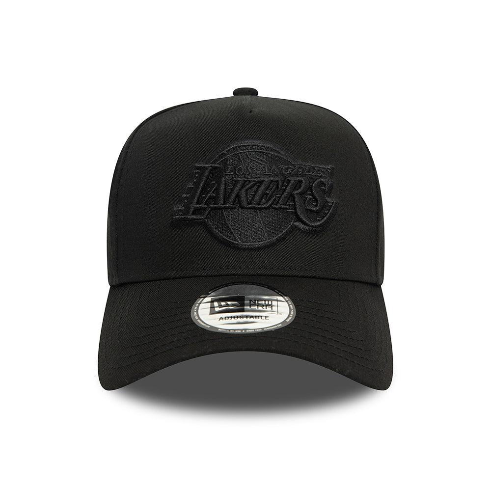 New Era A-Frame L.A. Lakers Snapback Cap - NBA Monochrome - Schwarz auf Schwarz