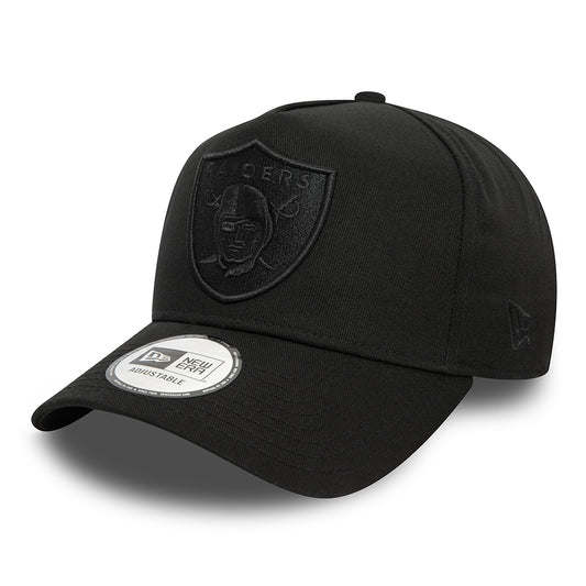 New Era A-Frame Las Vegas Raiders Snapback Cap - NFL Monochrome - Schwarz auf Schwarz