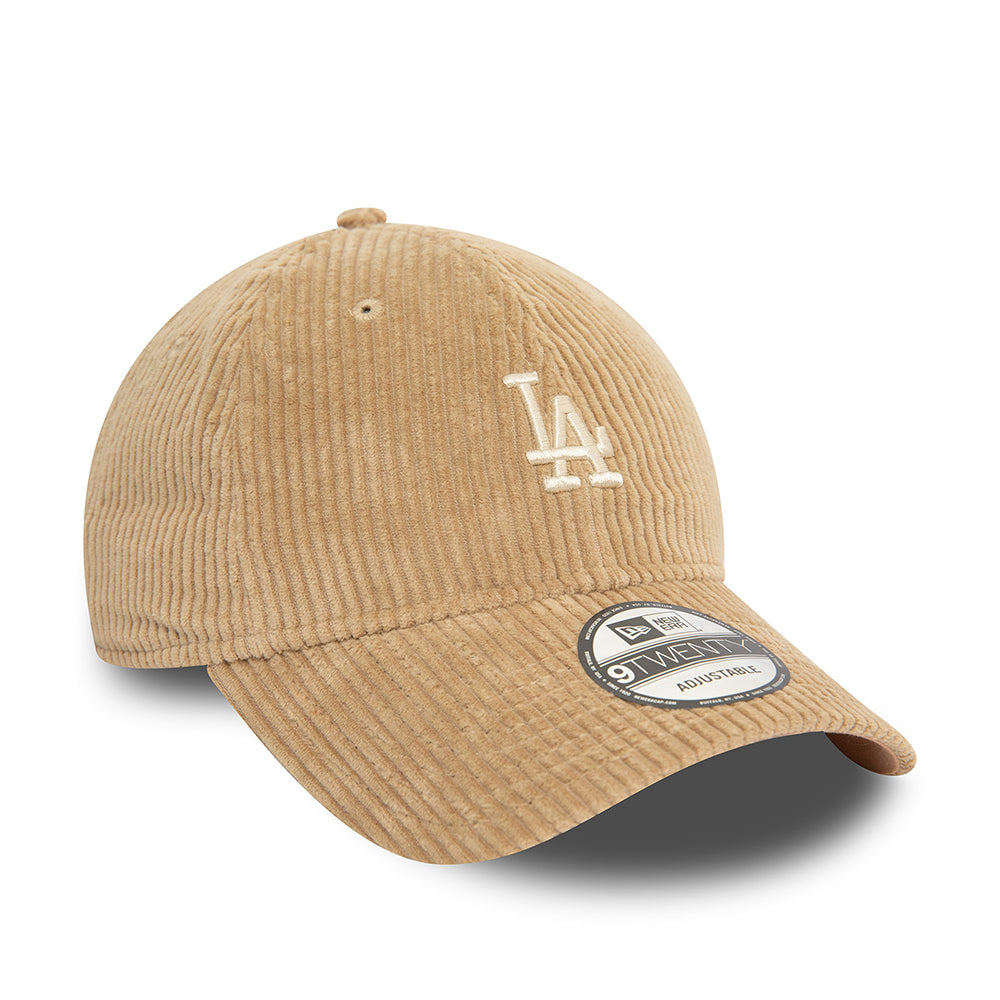 New Era 9TWENTY L.A. Dodgers Baseball Cap - MLB Cord - Taupe