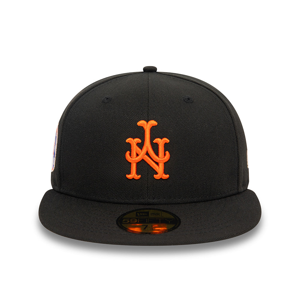 New Era 59FIFTY New York Mets Baseball Cap - MLB Upside Down AOP - Schwarz-Orange