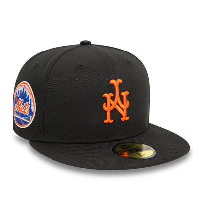 New Era 59FIFTY New York Mets Baseball Cap - MLB Upside Down AOP - Schwarz-Orange