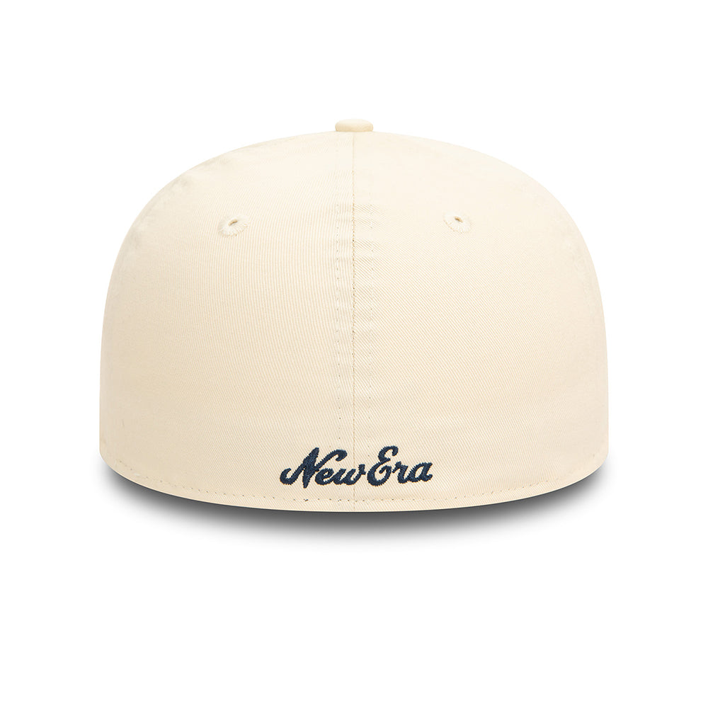 New Era 59FIFTY Low Profile Baseball Cap - NE Heritage Script - Steingrau-Marineblau