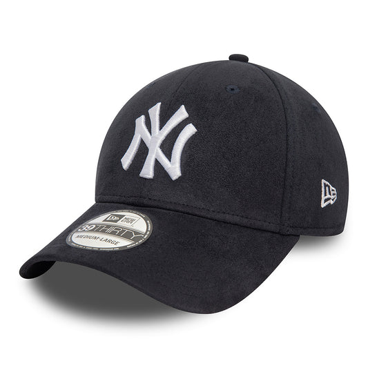 New Era 39THIRTY New York Yankees Baseball Cap - MLB Faux Suede - Marineblau-Weiß