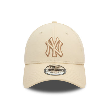 New Era 9FORTY New York Yankees Baseball Cap - MLB Team Outline - Cremefarben-Taupe