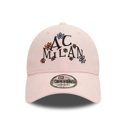 New Era 9FORTY AC Milan Baseball Cap - Needle Cord Doodle - Rosa