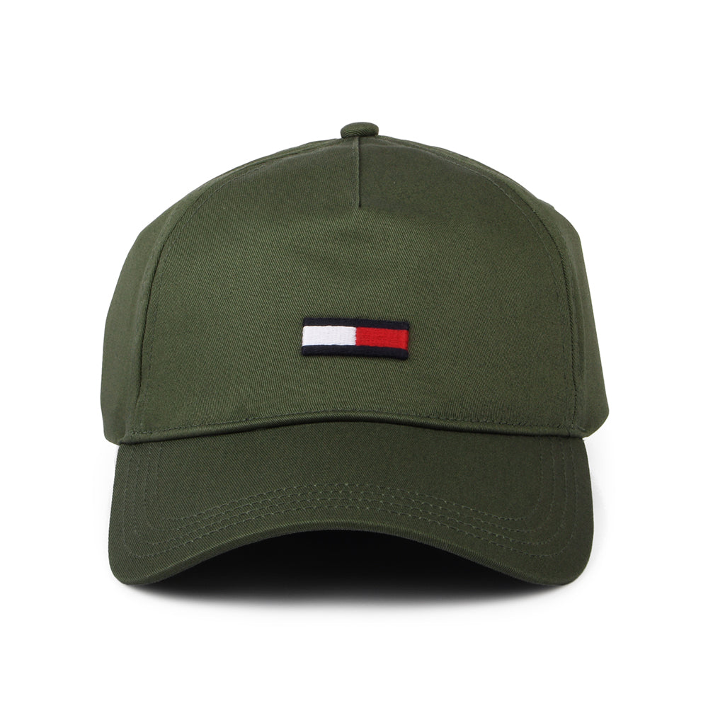 Tommy Hilfiger TJM Elongated Flag Baseball Cap - Olivgrün