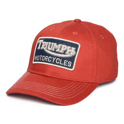 Triumph Motorcycles Forecourt Baseball Cap aus Baumwolle - Rostrot