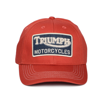 Triumph Motorcycles Forecourt Baseball Cap aus Baumwolle - Rostrot