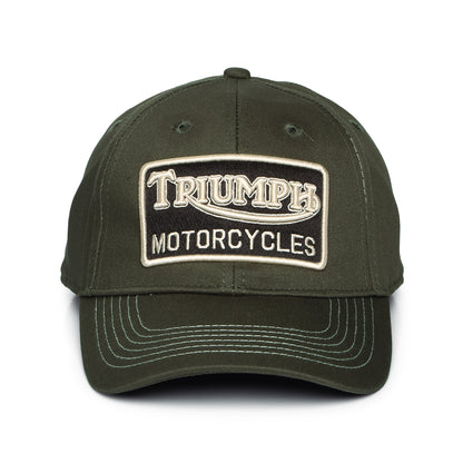 Triumph Motorcycles Forecourt Baseball Cap aus Baumwolle - Dunkelolivgrün