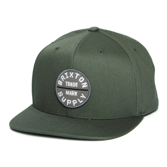 Brixton Oath III Snapback Cap aus Baumwolle - Dunkles Vetiver