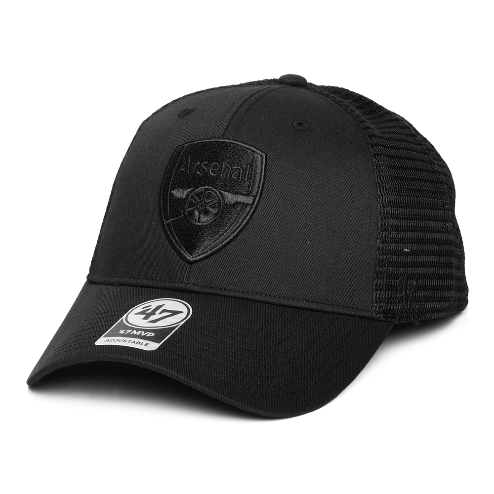 47 Brand Arsenal FC Trucker Cap - Branson MVP - Schwarz auf Schwarz