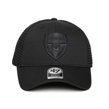 47 Brand Arsenal FC Trucker Cap - Branson MVP - Schwarz auf Schwarz