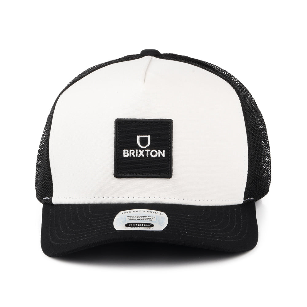 Brixton Alpha Block NetPlus MP Trucker Cap - Cremeweiß-Schwarz