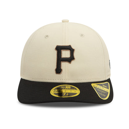 New Era 59FIFTY Low Profile Pittsburgh Pirates Baseball Cap - MLB Seasonal World Series - Helles Cremefarben-Schwarz