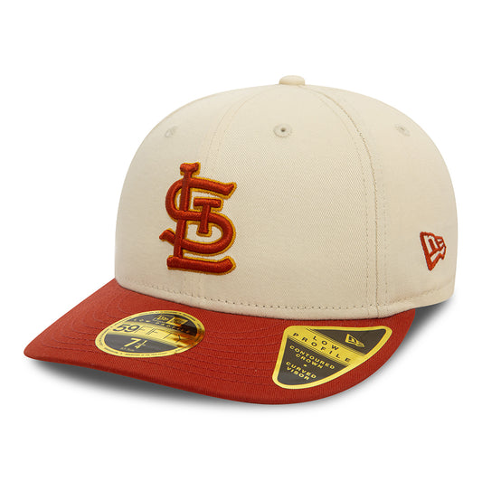 New Era 59FIFTY Low Profile St. Louis Cardinals Baseball Cap - MLB Seasonal World Series - Helles Cremefarben-Rostrot