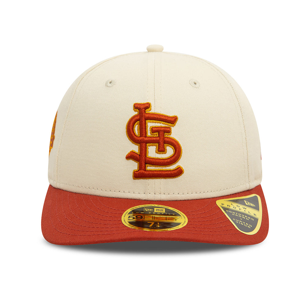 New Era 59FIFTY Low Profile St. Louis Cardinals Baseball Cap - MLB Seasonal World Series - Helles Cremefarben-Rostrot