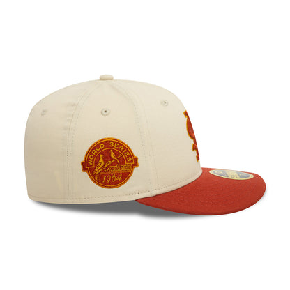 New Era 59FIFTY Low Profile St. Louis Cardinals Baseball Cap - MLB Seasonal World Series - Helles Cremefarben-Rostrot