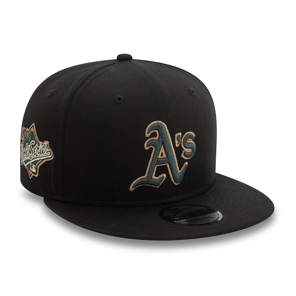 New Era 9FIFTY Oakland Athletics Snapback Cap - MLB Seasonal World Series - Schwarz