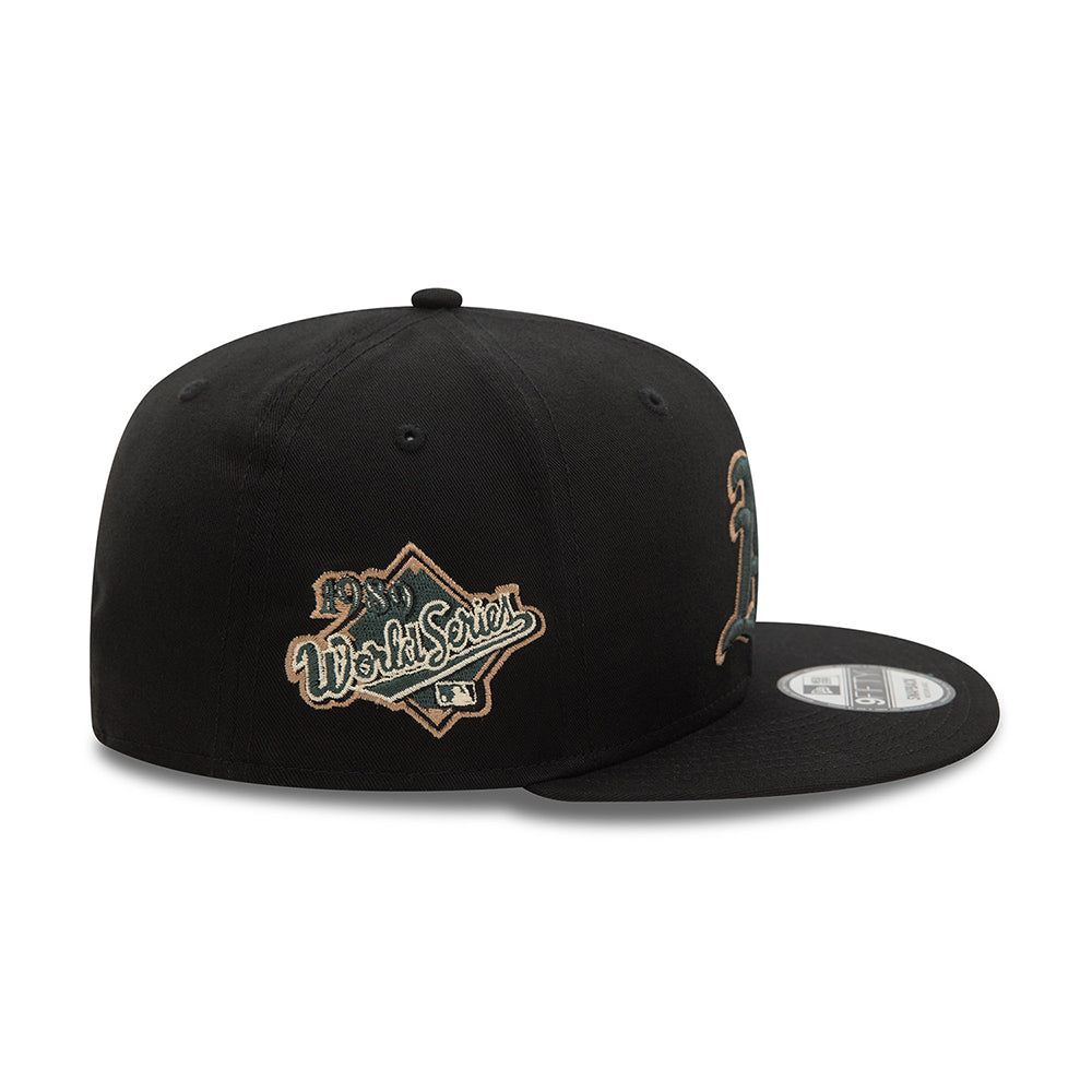 New Era 9FIFTY Oakland Athletics Snapback Cap - MLB Seasonal World Series - Schwarz