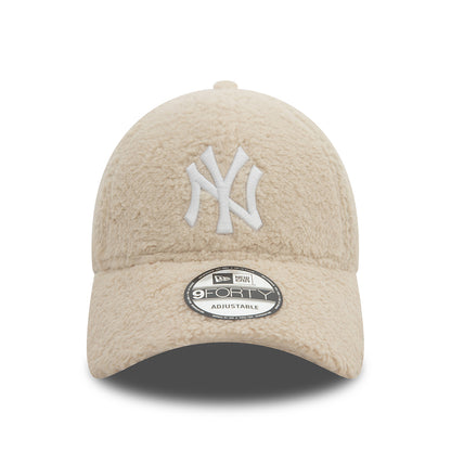 New Era 9FORTY New York Yankees Baseball Cap - MLB Borg - Steingrau-Weiß