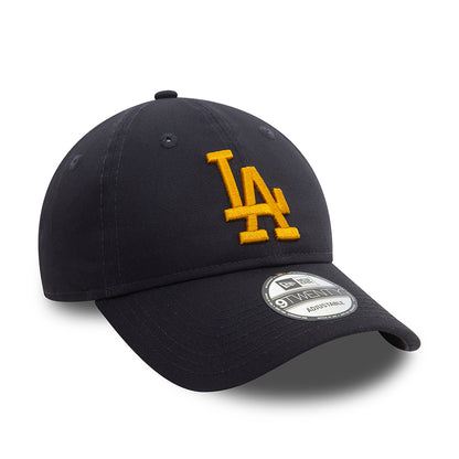 New Era 9TWENTY L.A. Dodgers Baseball Cap - MLB League Essential II - Marineblau-Senfgelb