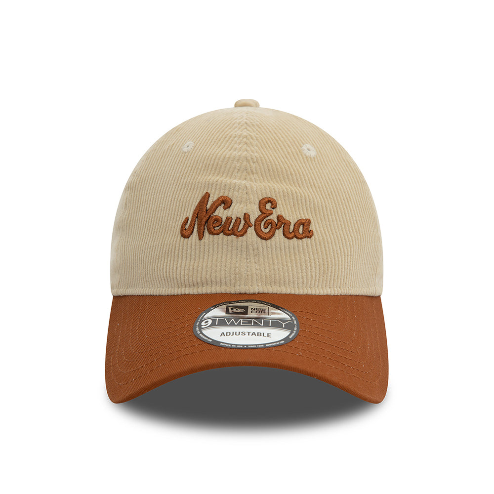 New Era 9TWENTY Baseball Cap - NE Script Cord - Steingrau-Braun