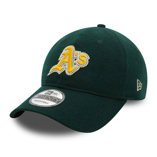 New Era 9TWENTY Oakland Athletics Baseball Cap - MLB Melton - Dunkelgrün