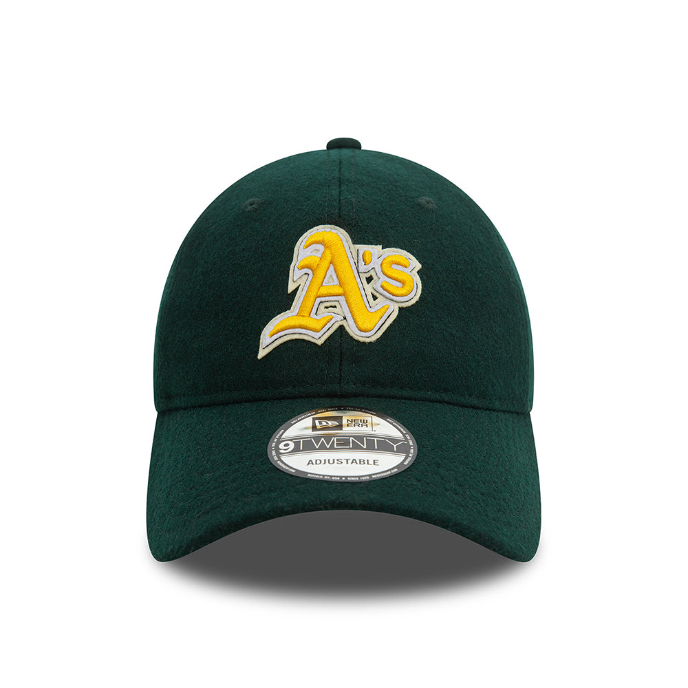 New Era 9TWENTY Oakland Athletics Baseball Cap - MLB Melton - Dunkelgrün