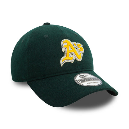 New Era 9TWENTY Oakland Athletics Baseball Cap - MLB Melton - Dunkelgrün