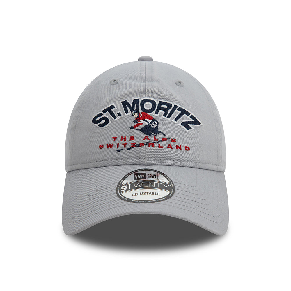 New Era 9TWENTY St. Moritz Baseball Cap - Washed Ski - Grau