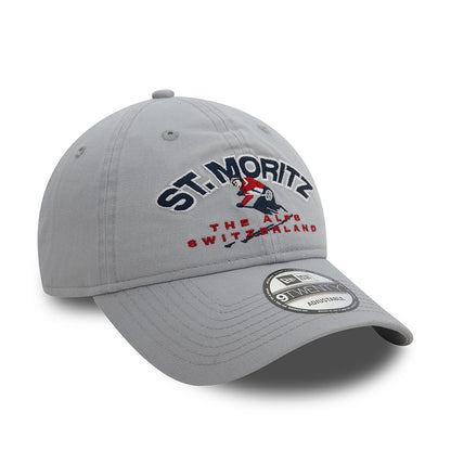 New Era 9TWENTY St. Moritz Baseball Cap - Washed Ski - Grau