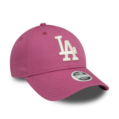 New Era Damen 9FORTY New York Yankees Baseball Cap - MLB League Essential - Mauve-Cremeweiß