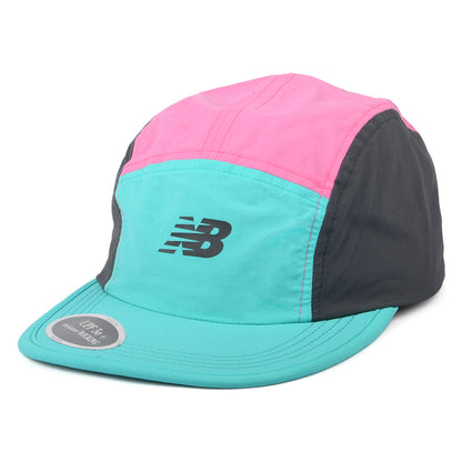 New Balance Everyday Recycled 5 Paneelen Cap - Petrol-Rosa-Graphitgrau