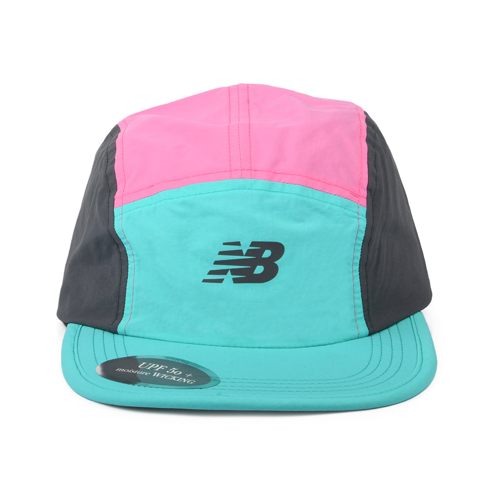 New Balance Everyday Recycled 5 Paneelen Cap - Petrol-Rosa-Graphitgrau