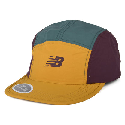 New Balance Everyday Recycled 5 Paneelen Cap - Senfgelb-Fichtengrün-Pflaume