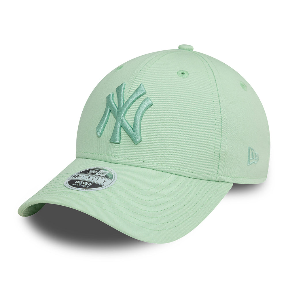 New Era Damen 9FORTY New York Yankees Baseball Cap - MLB League Essential - Pfefferminzgrün