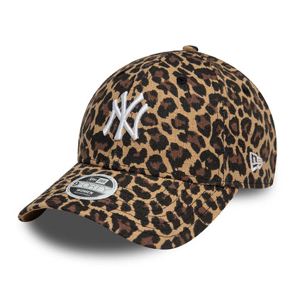 New Era Damen 9FORTY New York Yankees Baseball Cap - MLB Leopard - Braun-Weiß