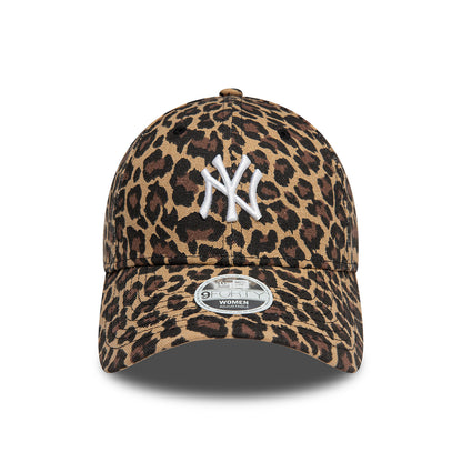 New Era Damen 9FORTY New York Yankees Baseball Cap - MLB Leopard - Braun-Weiß