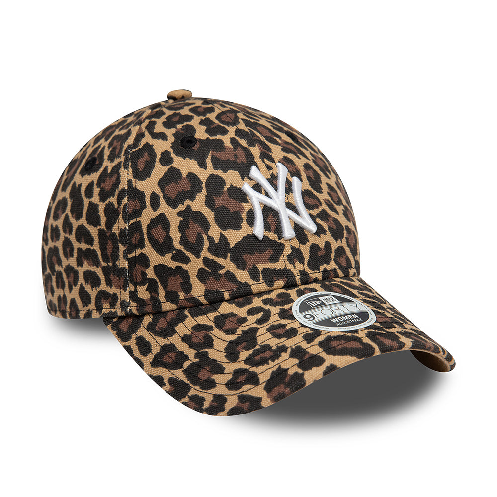 New Era Damen 9FORTY New York Yankees Baseball Cap - MLB Leopard - Braun-Weiß