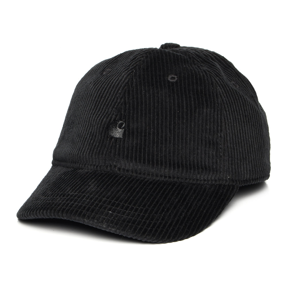 Carhartt WIP Harlem Wide Wale Corduroy Baseball Cap - Schwarz auf Schwarz