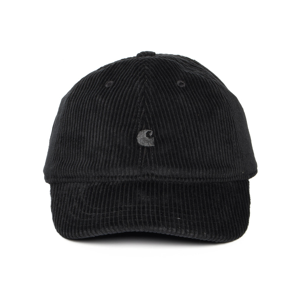 Carhartt WIP Harlem Wide Wale Corduroy Baseball Cap - Schwarz auf Schwarz