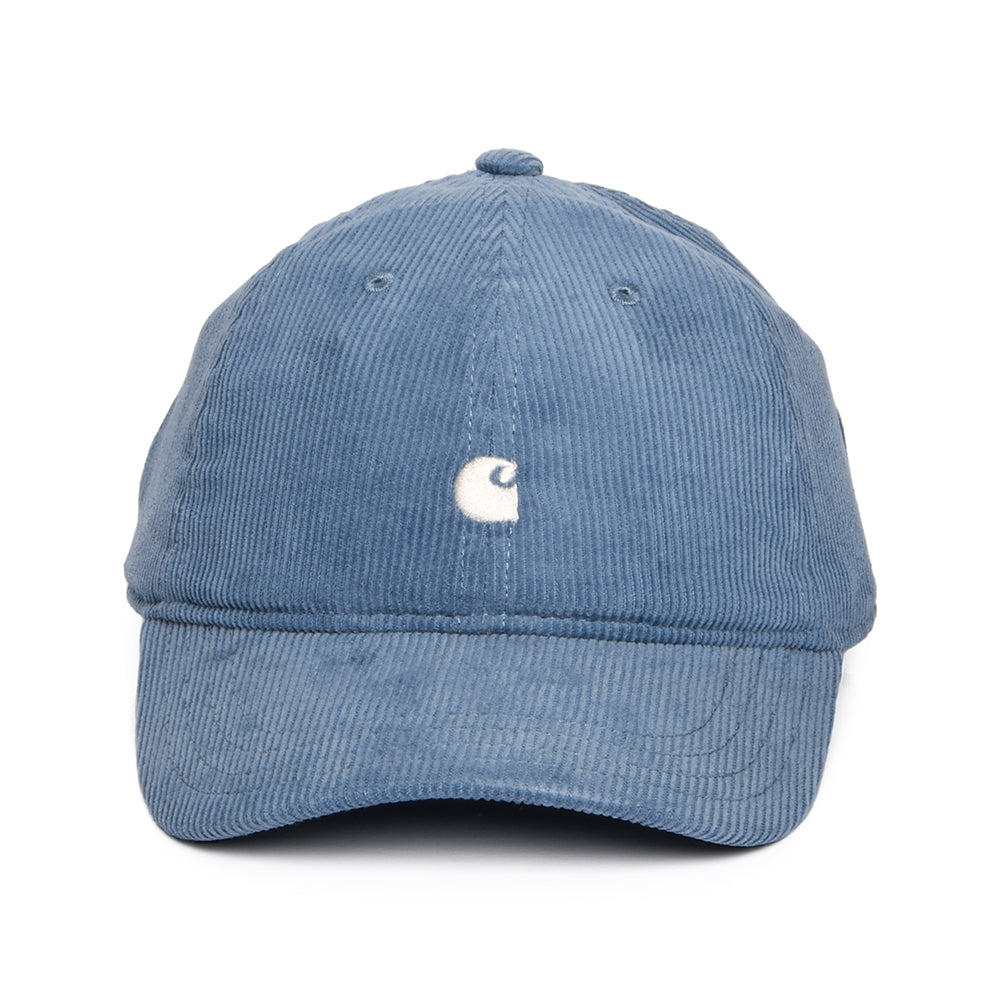 Carhartt WIP Harlem Kord Baseball Cap - Eisblau-Weiß