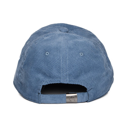 Carhartt WIP Harlem Kord Baseball Cap - Eisblau-Weiß