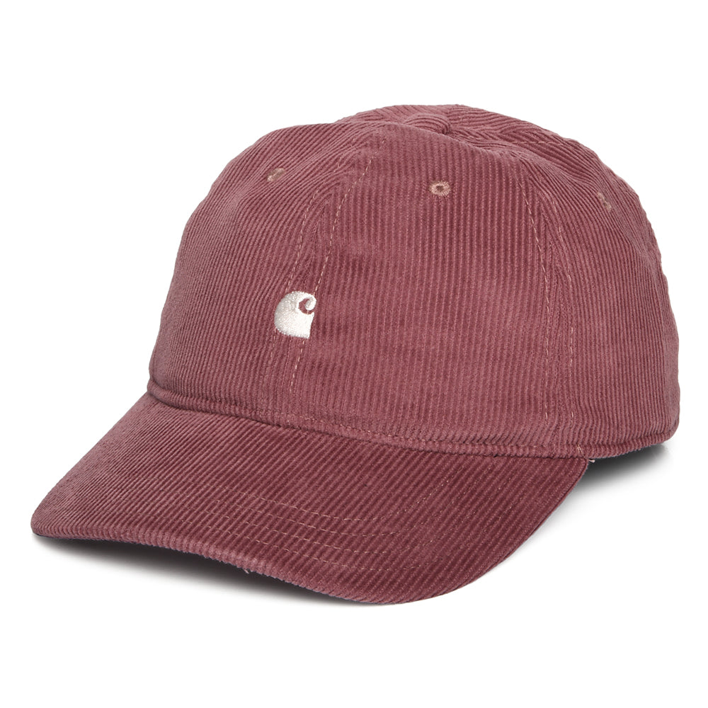 Carhartt WIP Harlem Kord Baseball Cap - Altrosa-Weiß